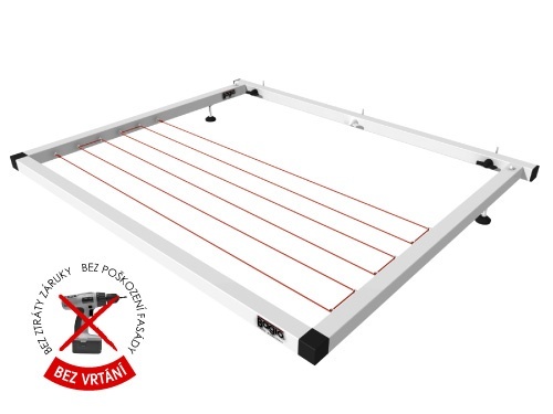 SUŠÁK rovný na plastové okno bez vrtání SUŠÁK rovný na plastové okno bez vrtání