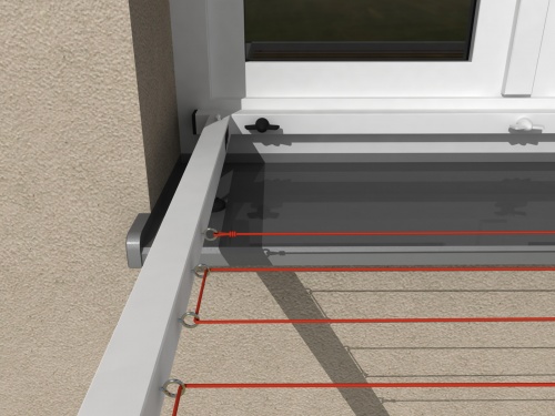 SUŠÁK rovný na plastové okno bez vrtání