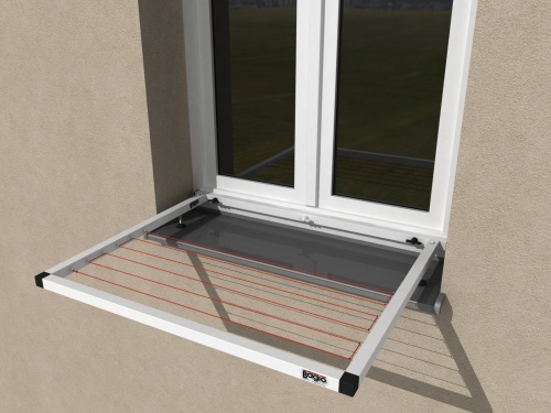 SUŠÁK rovný na plastové okno bez vrtání