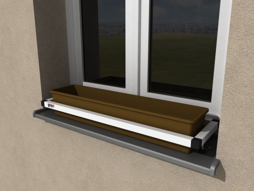 DRŽÁK KVĚTINOVÉHO TRUHLÍKU na okno bez vrtání