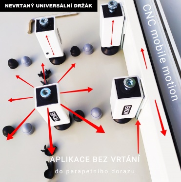 NEVRTANÝ UNIVERSÁLNÍ  DRŽÁK EXTERNÍCH PŘEDMĚTŮ pro okno